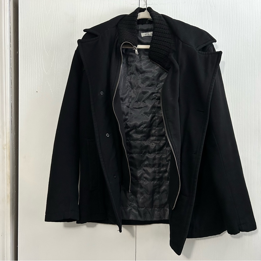 Kenneth Cole New York Black Pea Coat